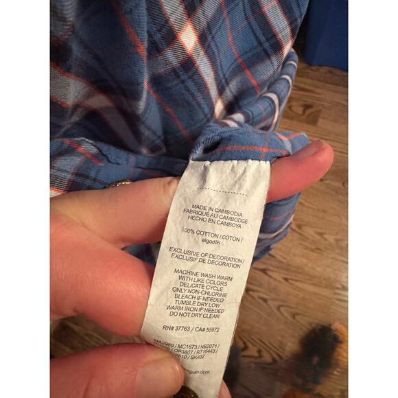 PENGUIN Blue Plaid Button Down Shirt Size Small - Picture 5 of 5
